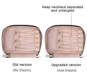 Estuche Organizador de Joyas de Viaje Personalizable con Logotipo OEM para Collares, Pendientes, Anillos y Pulseras con Material Duradero - Product Image 6