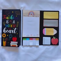 Blocs-notes autocollants personnalisés en forme spéciale, motifs de dessins animés colorés, pour enseignants et étudiants en anglais