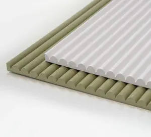 Tablero de pintura con textura artística para dormitorio, paneles de fibra de MDF ondulados en 3D de PVC para decoración de pared