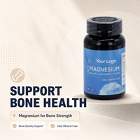 Capsules de magnésium 500mg en direct d'usine, marque privée, OEM, ODM, échantillon gratuit, soutien pour le sommeil, les muscles, les os et l'énergie