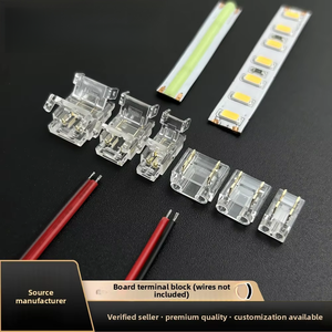 2-Pin Low Voltage PC Solderless Snap Connector for COB <b>LED</b> Strip Wire-to-Board Single End Connection Terminal Cable - Product Image 6