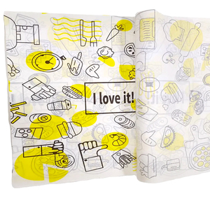 Carta addensata resistente all'olio e resistente al calore per imballaggi di hamburger colorata a scacchiera plaid da forno carta a prova di olio fritta - Product Image 6