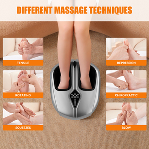 Masajeador de pies eléctrico Shiatsu con calefacción con masaje de amasado Airbag y producto de aplicación corporal de presión de aire vibratorio - Product Image 2