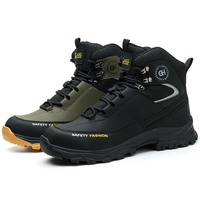 Chaussures de sécurité Diansen 710 à embout d'acier pour hommes, bottes de travail, chaussures de construction anti-écrasement, anti-perforation, noir et vert