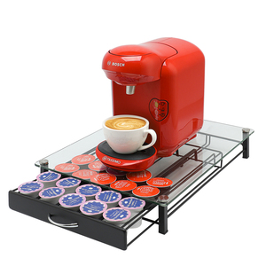 Porte-capsules <span class=keywords><strong>Vertuo</strong></span> en verre trempé de <span class=keywords><strong>nouvelle</strong></span> conception, tiroir pour porte-capsules de café K-Cup avec tiroir - Product Image 2
