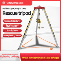 Offre Spéciale : Trépied de Secours en Alliage d'Aluminium 135m-214m, Support Triangulaire pour Protection Antichute et Élévateur de Winch pour Espaces Confinés
