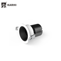 Vente flash : Spot LED encastré Karhi 7W, argent mat, réflecteur secondaire, couleur 3000K, utilisation intérieure, maison, hôtel, aluminium