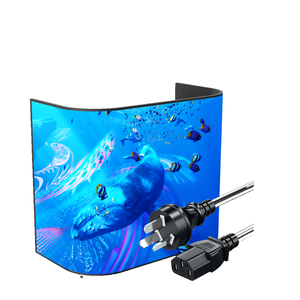 Mur vidéo LED incurvé P1.8 P2 P2.5 sur roulettes, façade de cabine DJ portable pour salon professionnel, affichage de comptoir de réception de discothèque - Product Image 5