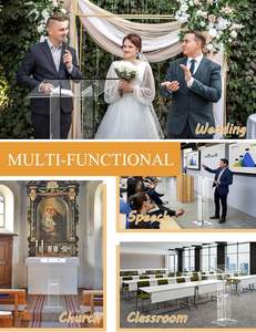 ชั้นวางของอะคริลิค45.5แท่นวางแบบอะคริลิคใสทันสมัยการนำเสนอแบบมืออาชีพแท่นวางสำหรับอ่านหนังสือ - Product Image 5