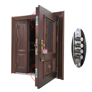 Porte d'entrée blindée en acier inoxydable épaissi avec serrure intelligente pour portail principal, porte extérieure de sécurité en acier pour maison - Product Image 3
