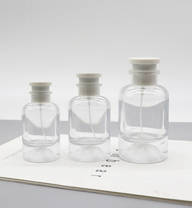 Luxury 30ml 50ml Thick Bottom Empty Glass Perfume Spray <b>Bottle</b> High Quality Refillable Fragrance Container with Aluminum Cap - Product Image 4