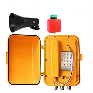 KNTECH-Système téléphonique industriel ATEX antidéflagrant, phare, haut-parleur, clavier, téléphone avec combiné, porte EX, montage mural, utilisation professionnelle - Product Image 1