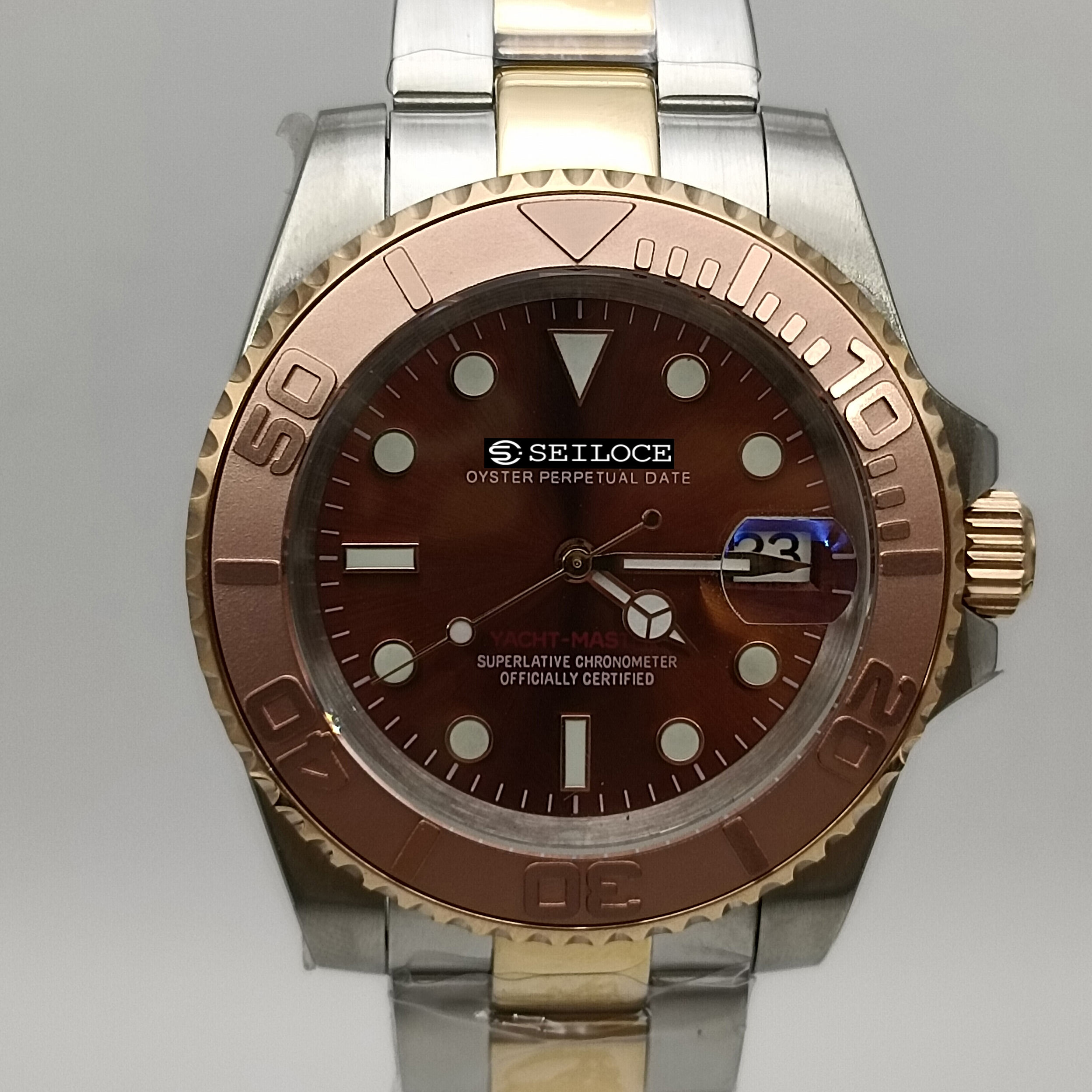 Rose Gold Silver+Brown