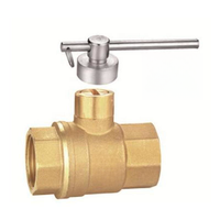 Norme nationale 1/2 "-2 pouces en laiton vanne d'eau à bille verrouillable vanne de verrouillage de compteur d'eau avec clé de verrouillage de sécurité vanne à bille