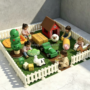 Ensemble d'équipements de jeux souples pour ferme commerciale, comprenant un tracteur et une plante, pour aire de jeux intérieure, <span class=keywords><strong>location</strong></span> pour fêtes d'enfants, cafés ludiques et événements - Product Image 1