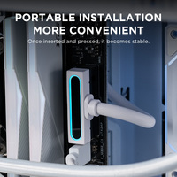 Cable de Extensión Asiahorse Hydrus de 24 Pines con Funda de PVC e Iluminación ARGB para Fuente de Alimentación de PC