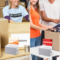 Boîte à suggestions Kejea en PS blanc, impression personnalisée prise en charge, pour salons professionnels et événements, stockage de suggestions