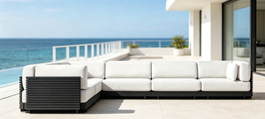 Modern Luxury New Design Outdoor Aluminium Furniture <b>Garden</b> <b>Corner</b> <b>Set</b> Roots-al-60 Large Furniture - Product Image 5