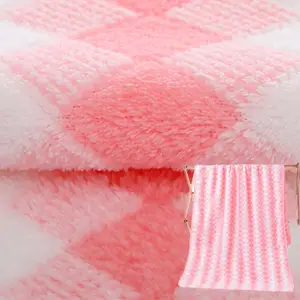 Free sample quick Dry 2.2M coral fleece printed fabric for Kitchen cleaning