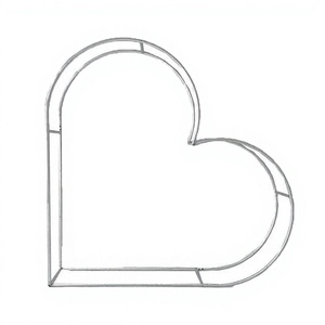 Arche de mariage portable de luxe en alliage d'aluminium 3D 8x8 pieds, écologique, en forme de cœur, pour anniversaire et baby shower - Product Image 4