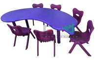 Mobilier de salle de classe de maternelle, 4 sièges, bureau et chaises en bois pour étudiants et enfants