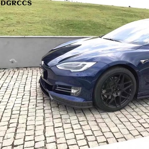 DGRCCS Model S New Energy Vehicle Style Sports Carbon Fiber Front Lip Shovel Accessory Kit Easy Installation - Product Image 6