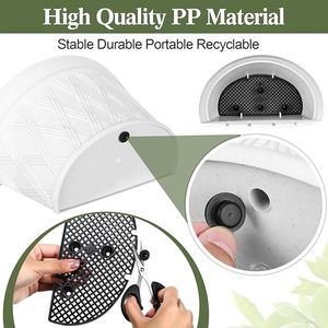 Factory Direct Sales Colorful Semicircular Double Wall Plastic Flower <strong>Pot</strong> <strong>Hanging</strong> <strong>on</strong> the <strong>Fencing</strong> - Product Image 5
