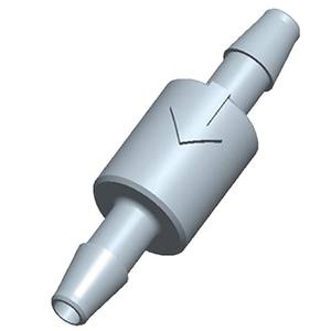 Vanne de retenue 3/8 po en plastique PP blanc, type pagode à bille, pour eau, air, milieux acides faibles, alcalins, utilisation à température ambiante - Product Image 1