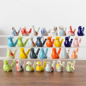 Chim chích chim còi cuộc gọi còi lưỡi chim người gọi đất sét màu tím gốm chim nước còi cho sinh nhật - Product Image 1