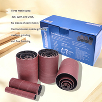 Kit de 18 rouleaux de ponçage rouges, manchons de ponçage, mandrins de ponçage compatibles avec les perceuses, pour le polissage du bois, des métaux et le décapage de la rouille