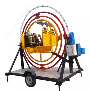 Amusement Park Portable <strong>Electric</strong> <strong>Human</strong> <strong>Gyroscope</strong> Ride <strong>Human</strong> <strong>Gyroscope</strong> with Trailer - Product Image 1