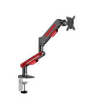 Nouveau support d'écran métallique au design fluide et élégant, fixation simple pour bureau, support épuré RGB coloré, entièrement articulé et réglable en hauteur