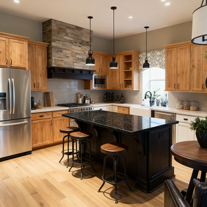 خزائن مطبخ خشبية فاخرة مقاومة للماء من جودي، أثاث منزلي عالي الجودة، مطابخ عصرية - Product Image 4