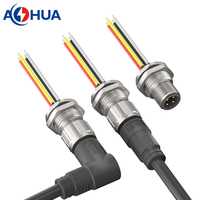 Faisceau de câblage AHUA 8 broches, capteur de signal mâle/femelle, montage sur panneau, câble étanche moulé, connecteur métallique RJ45, câblage d'extension DIY