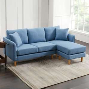 Canapé d'angle en tissu de fabrication, fauteuils, canapés, ensemble avec pouf pour appartement, <span class=keywords><strong>salon</strong></span>, décoration de meubles - Product Image 3