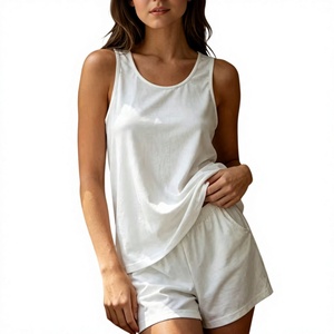 Women Black Halter Neck Regular Fit Casual Sleeveless Knitted Spandex Polyester Set White Trim Striped Print Breathable Summer - Product Image 2