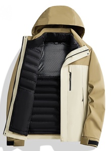 Chaqueta de Plumón de Invierno 2 en 1 con Forro Desmontable, Transpirable, Impermeable, de Poliéster, para Senderismo al Aire Libre - Product Image 2