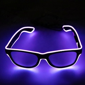 Lunettes LED lumineuses Lunettes <span class=keywords><strong>de</strong></span> <span class=keywords><strong>soleil</strong></span> EL Wire Neon Glasses Glow in Dark Party Supplies Neon Party Favors Nouveauté Cadeau Fournitures - Product Image 4