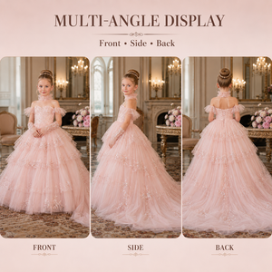 <span class=keywords><strong>Vestido</strong></span> de <span class=keywords><strong>Princesa</strong></span> Lavanda para Niñas, con Lazo en la Espalda, Personalizado, Venta al por Mayor, OEM, ODM, <span class=keywords><strong>Vestido</strong></span> de Gala, <span class=keywords><strong>Vestido</strong></span> de Fiesta - Product Image 5