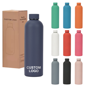 <span class=keywords><strong>Thermos</strong></span> à double paroi en acier inoxydable de 500 ml avec logo personnalisé, peinture thermique en caoutchouc, finition mate, pour cadeaux d'affaires - Product Image 1