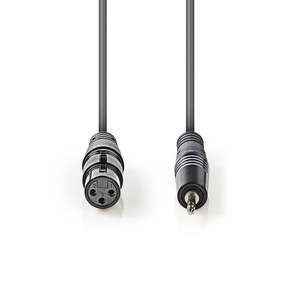 Cable de audio XLR hembra a XLR macho de 3 pines y 3.5mm, 1m - Product Image 2
