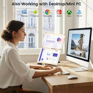 S6 15.6 "Màn hình máy tính xách tay Extender FHD 1080P IPS <span class=keywords><strong>Triple</strong></span> màn hình di động cho máy tính xách tay Type-C plug and play - Product Image 5