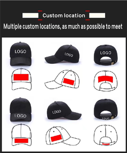 カスタム100% コットン素材黒野球女性用帽子スポーツ無地ロゴ刺繍調整可能男性用 - Product Image 3