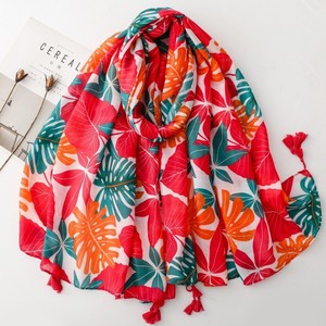 Fashion Line Striped Pattern Headscarf and <b>Wraps</b> Women Long Large Soft Shawls Luxury Printed Cotton Feeling Scarves With Tassels - Product Image 5