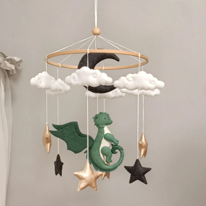 Móvil de bebé dragón para cuna Nuevo regalo de bebé Decoración de guardería - Product Image 1