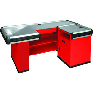 Mostrador de Caja Metálico para Supermercado/Hipermercado, 1800x600x850mm, con Función de PVC - Product Image 5