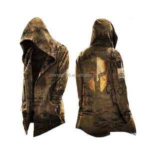 2026 Neuer 3D-gedruckter Totenkopf-Trenchcoat – Einzigartiger cooler Stil mit Pelzbesatz - Product Image 2