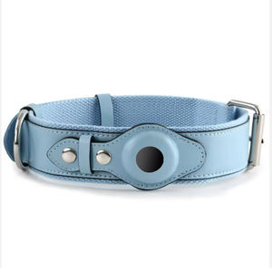 Collar de Perro Ajustable de Alta Calidad Hecho a Mano con AirTag y Rastreo GPS, Collar de Cuero para Perro - Product Image 1