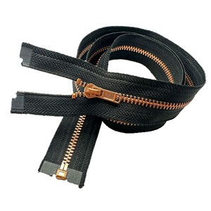 Fermeture éclair métallique autobloquante en or rose 3 5 8 pour vêtements, sacs, chaussures, bottes, nylon noir - Product Image 4