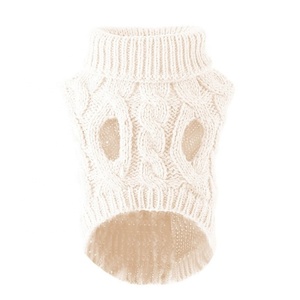 Suéter de Inverno Outono para Cães de Estimação Malha Torcida Cor Sólida da Moda Roupa Quente Confortável Tamanho GG Várias Cores Disponíveis - Product Image 4